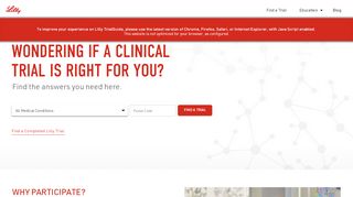 
                            8. Lilly TrialGuide | Helping you navigate Lilly clinical trials