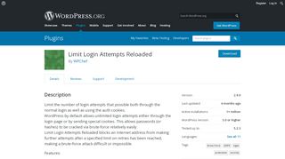 
                            2. Limit Login Attempts Reloaded – WordPress plugin ...