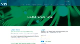 
                            5. Limited Partner Portal – VSS