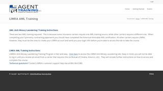 
                            10. LIMRA AML Training – AgentTraining.info