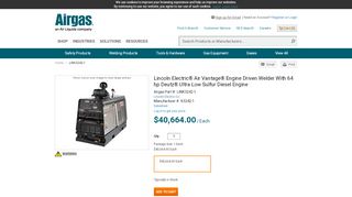 
                            8. Lincoln Electric® Air Vantage® Engine Driven Welder With 64 ... - Airgas