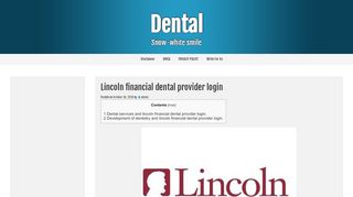 
                            6. Lincoln financial dental provider login – Dental