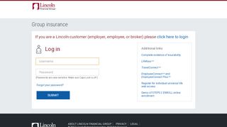 
                            1. Lincoln Financial Group - Login Page