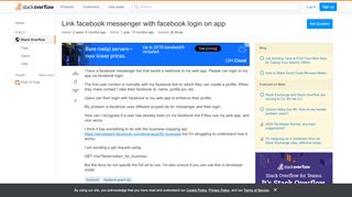 
                            9. Link facebook messenger with facebook login on app - Stack Overflow