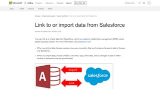 
                            6. Link to or import data from Salesforce - Access