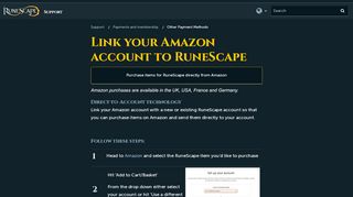 
                            4. Link your Amazon account to RuneScape – Support