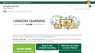 
                            3. LinkedIn Learning - Home - uab.edu
