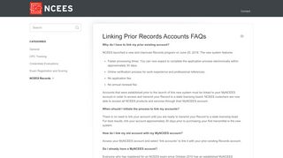 
                            9. Linking Prior Records Accounts FAQs - NCEES