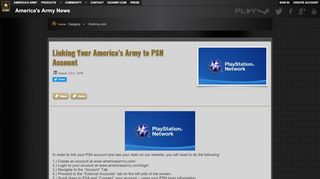 
                            9. Linking Your America’s Army to PSN Account