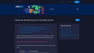 
                            3. Linking your Microsoft account to your Mixer account – Mixer
