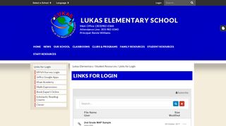 
                            5. Links for Login - Lukas Elementary