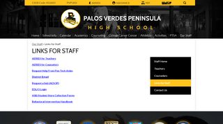 
                            5. Links for Staff - Staff Pages - Palos Verdes Peninsula High School