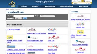 
                            5. Links | Legacy High School