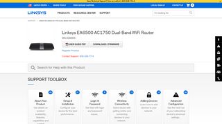 
                            8. Linksys EA6500 AC1750 Dual-Band WiFi Router