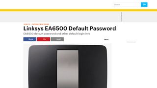 
                            5. Linksys EA6500 Default Password - lifewire.com