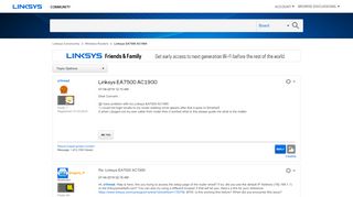 
                            4. Linksys EA7500 AC1900 - Linksys Community