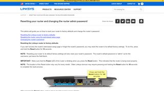 
                            1. Linksys Official Support - Resetting your router …