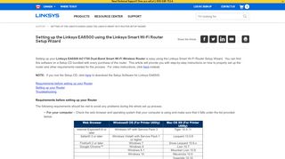 
                            1. Linksys Official Support - Setting up the Linksys EA6500 ...