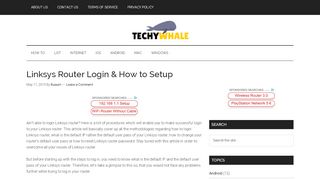 
                            7. Linksys Router Login & How to Setup (2019) - 4 Simple …