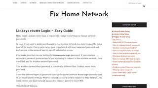 
                            6. Linksys router login trouble? Password List - Easy Guide - …