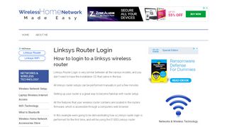 
                            6. Linksys Router Login - Wireless Home Network Made Easy
