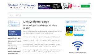 
                            3. Linksys Router Login - Wireless Home Network Made Easy