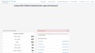 
                            8. Linksys WRT1900ACS Default Router Login and Password