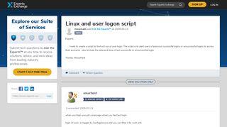 
                            7. Linux and user logon script - experts-exchange.com