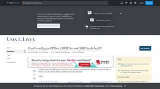 
                            5. linux - Can I configure IPFire (ARM) to use SSH by default ...