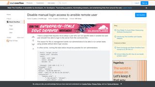 
                            1. linux - Disable manual login access to ansible …