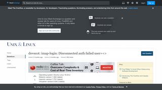 
                            9. linux - dovecot: imap-login: Disconnected auth failed …