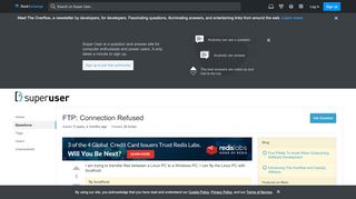 
                            5. linux - FTP: Connection Refused - Super User