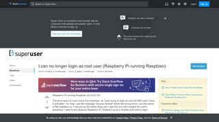 
                            3. linux - I can no longer login as root user (Raspberry Pi ...