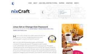 
                            5. Linux Set or Change User Password - nixCraft