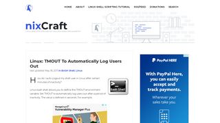 
                            4. Linux: TMOUT To Automatically Log Users Out - nixCraft