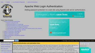 
                            4. Linux Tutorial - Apache Web Login Authentication: - YoLinux.com