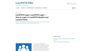 
                            7. LionPATH Login: LionPATH Login – How to …