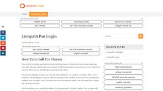 
                            5. Lionpath Psu Login | Lionpath Login