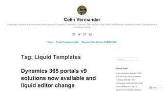
                            7. Liquid Templates – Colin Vermander