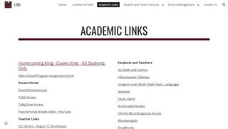 
                            1. LISD - Academic Links - Lometa ISD