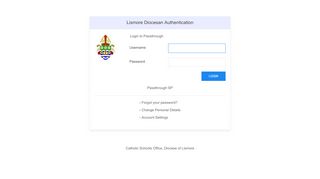 
                            2. Lismore Diocesan Authentication