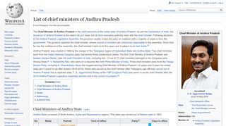 
                            2. List of chief ministers of Andhra Pradesh - Wikipedia