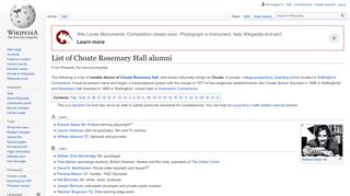 
                            8. List of Choate Rosemary Hall alumni - Wikipedia