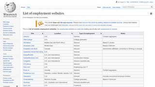 
                            3. List of employment websites - Wikipedia