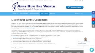 
                            7. List of Infor EzRMS Customers - appsruntheworld.com
