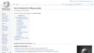 
                            9. List of Lafayette College people - Wikipedia