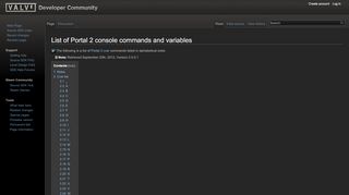 
                            10. List of Portal 2 console commands and variables - Valve Developer ...