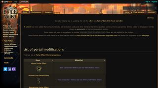 
                            1. List of portal modifications - Official Path of Exile Wiki