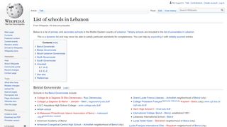 
                            9. List of schools in Lebanon - Wikipedia