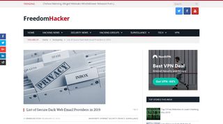 
                            4. List of Secure Dark Web Email Providers in 2019 - Freedom ...